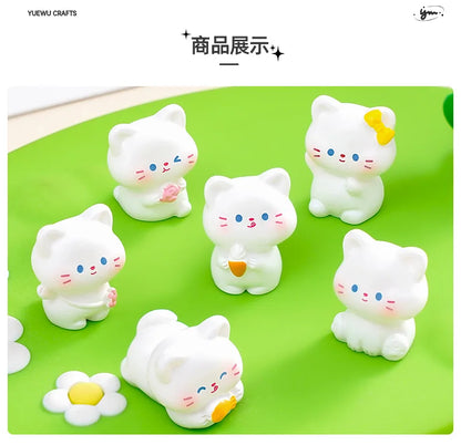 6 pcs Miniatures Cat Ornament