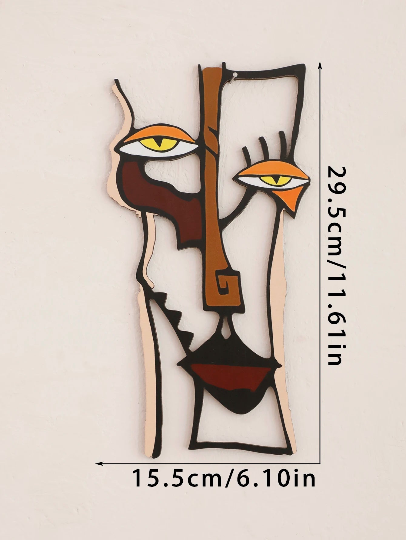 Abstract Face Wooden Wall Decor