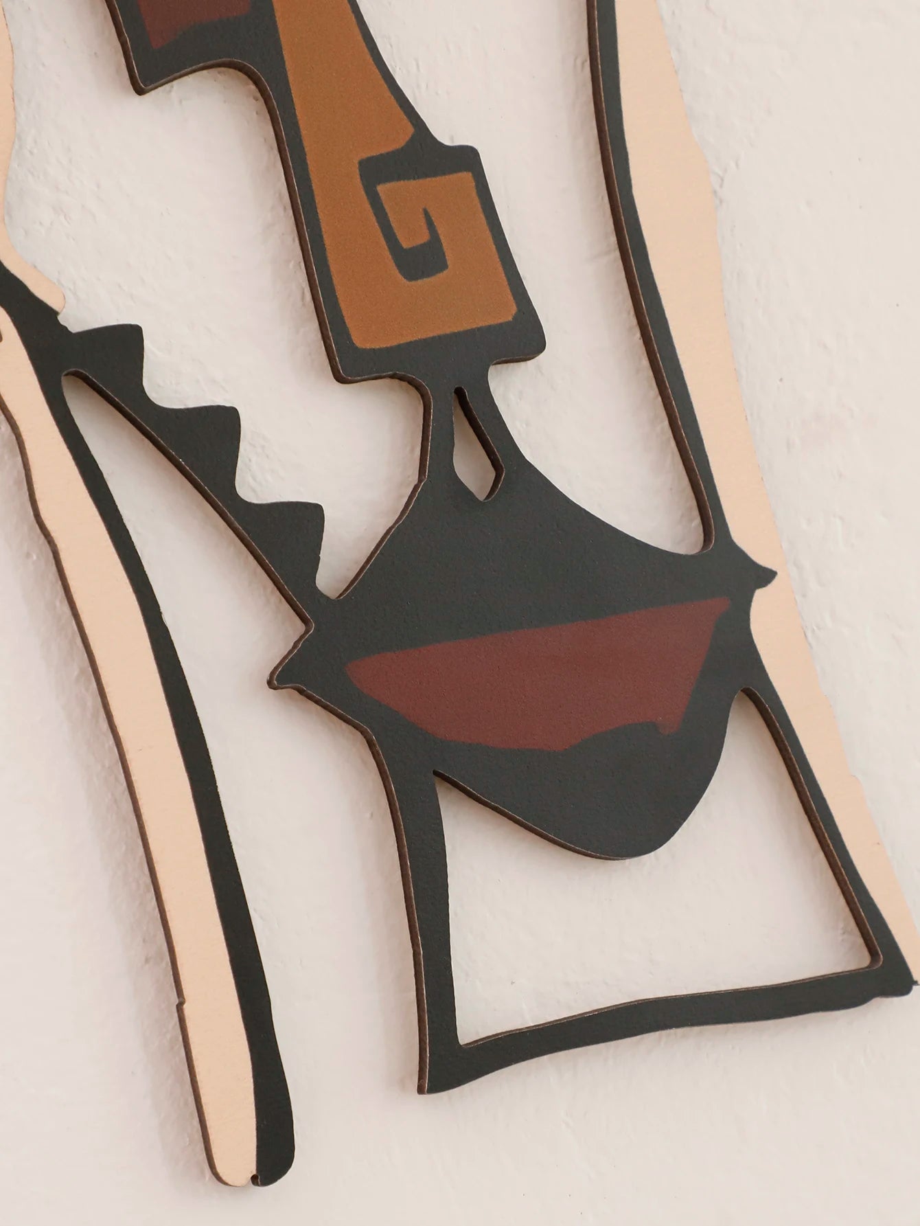 Abstract Face Wooden Wall Decor