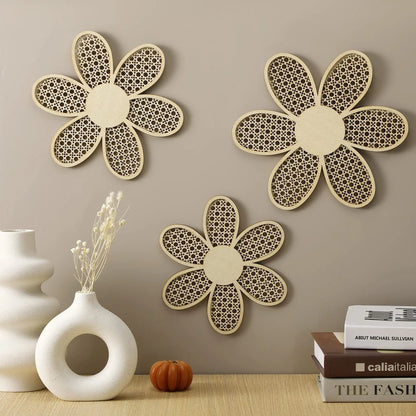 3 pieces Bohemian daisy wall decor