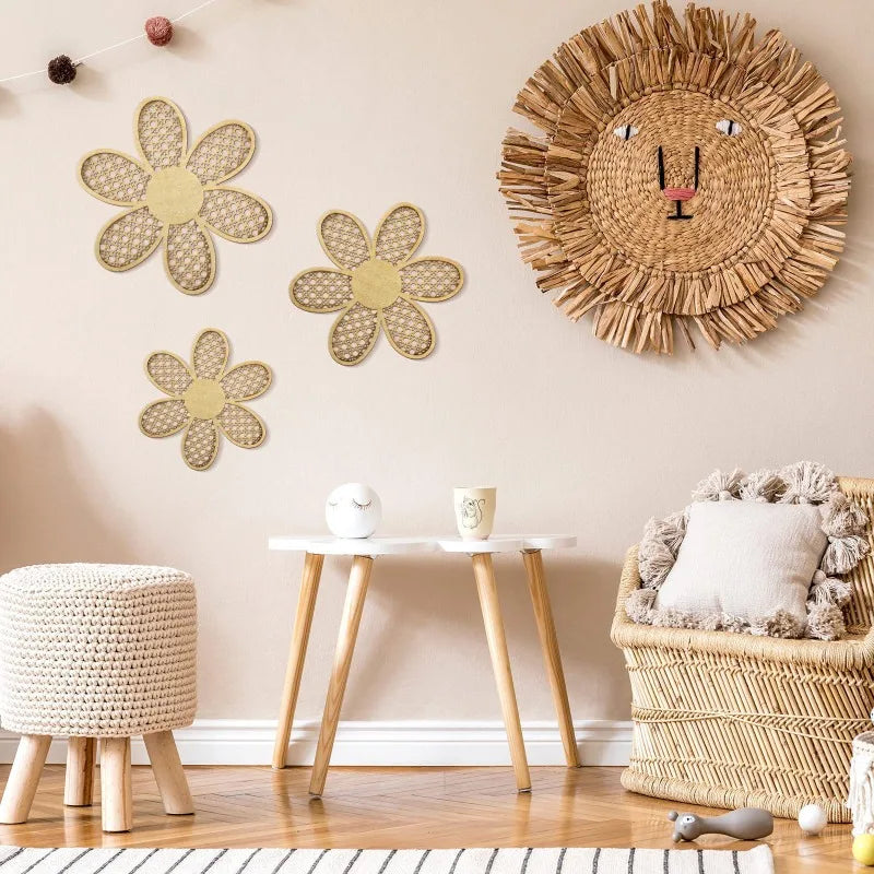 3 pieces Bohemian daisy wall decor