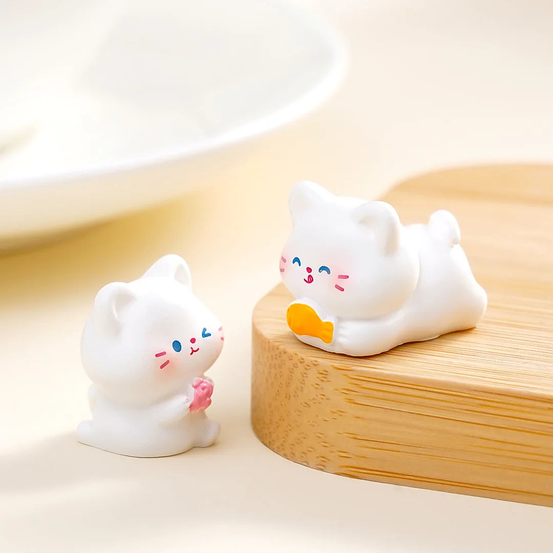 6 pcs Miniatures Cat Ornament