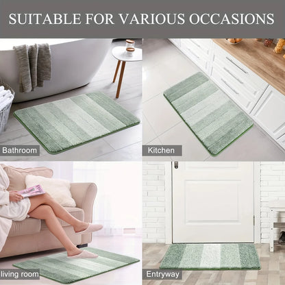 Elegant Bathroom Rugs, Non Slip, Ultra Soft & Quick Drying