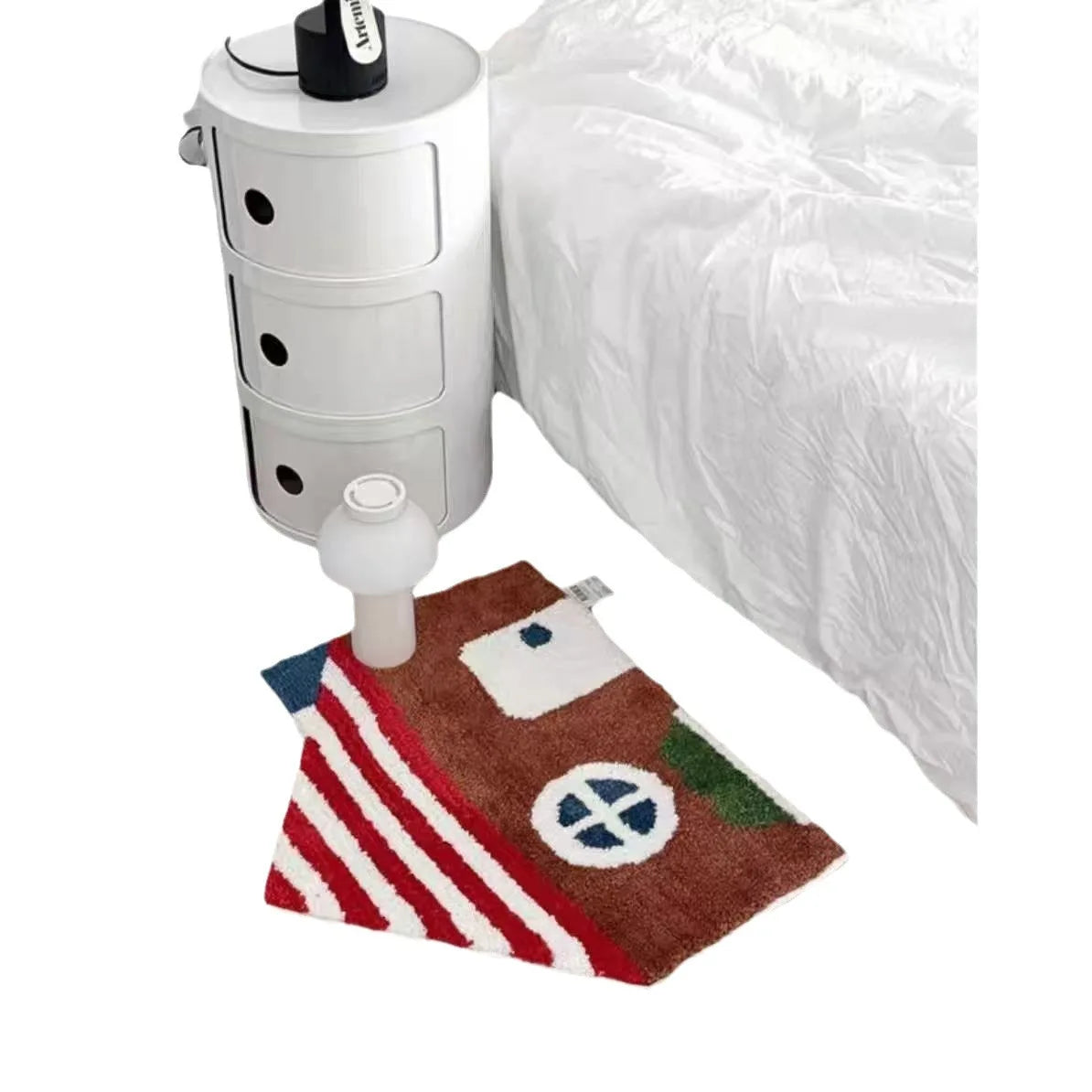 Cartoon House Plush Rug