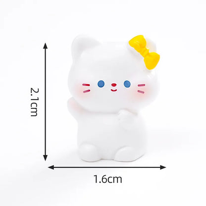 6 pcs Miniatures Cat Ornament