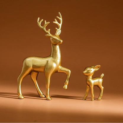 2 Pieces of Mother Deer & fawn Kawaii Sculptures